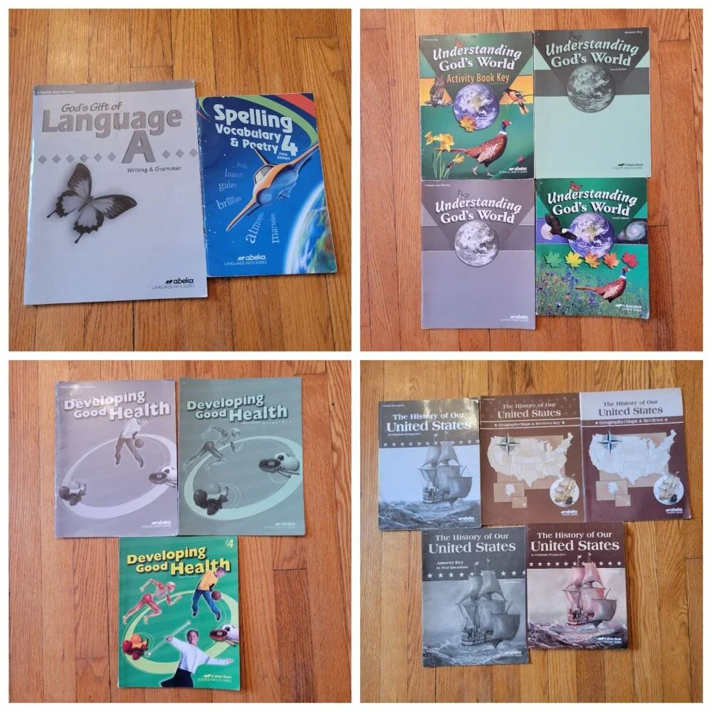 Abeka Health Science History Grade 4 Work Text Answer Test Key Book Lot Home Sch